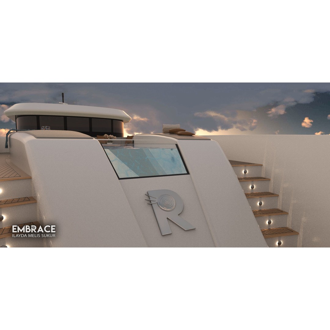 50M Mega Yacht 3D Model – High Poly Nautical Vessel, FBX, OBJ