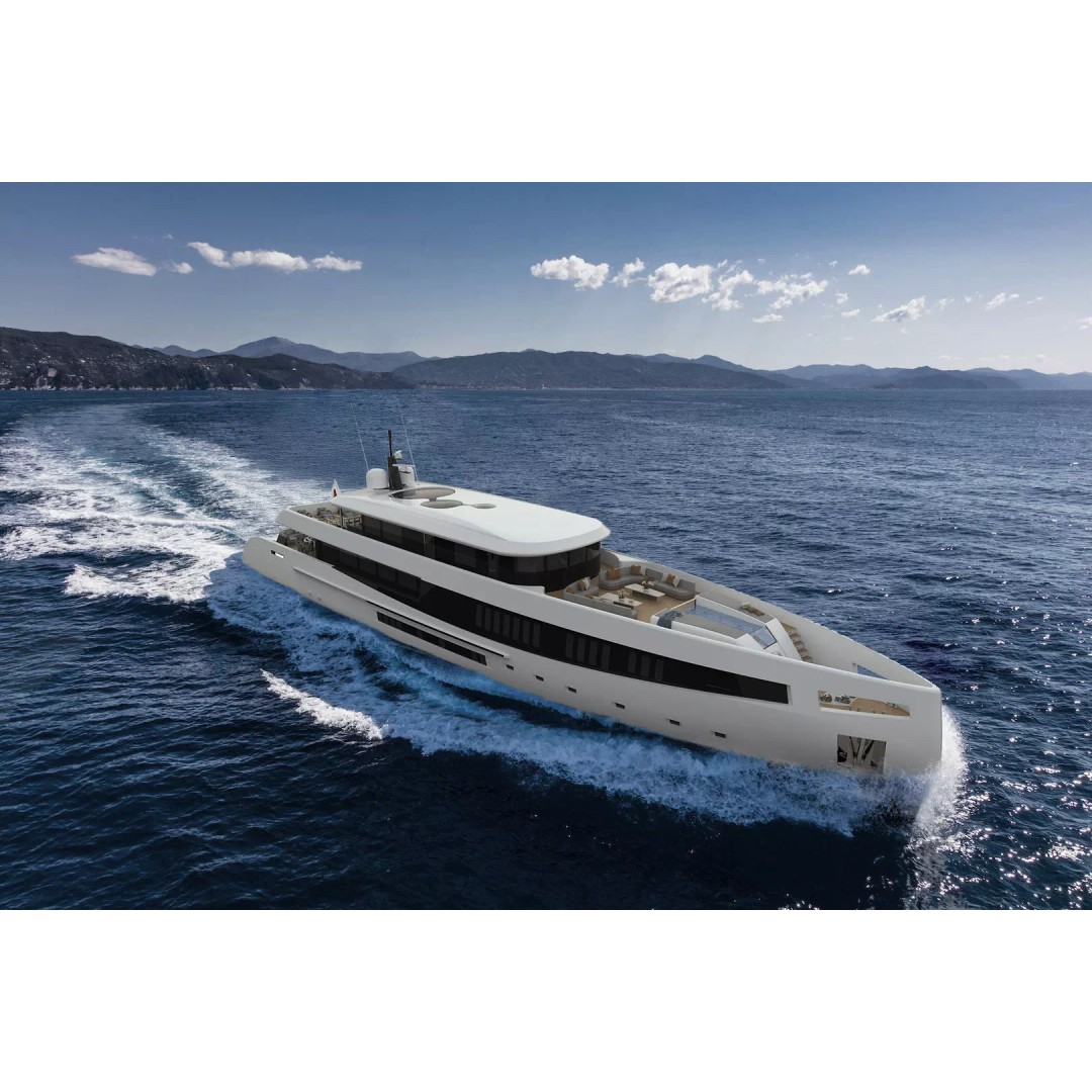 50M Mega Yacht 3D Model – High Poly Nautical Vessel, FBX, OBJ - View 2