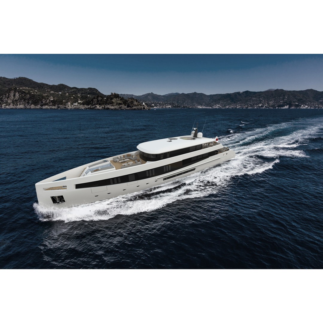 50M Mega Yacht 3D Model – High Poly Nautical Vessel, FBX, OBJ - View 6