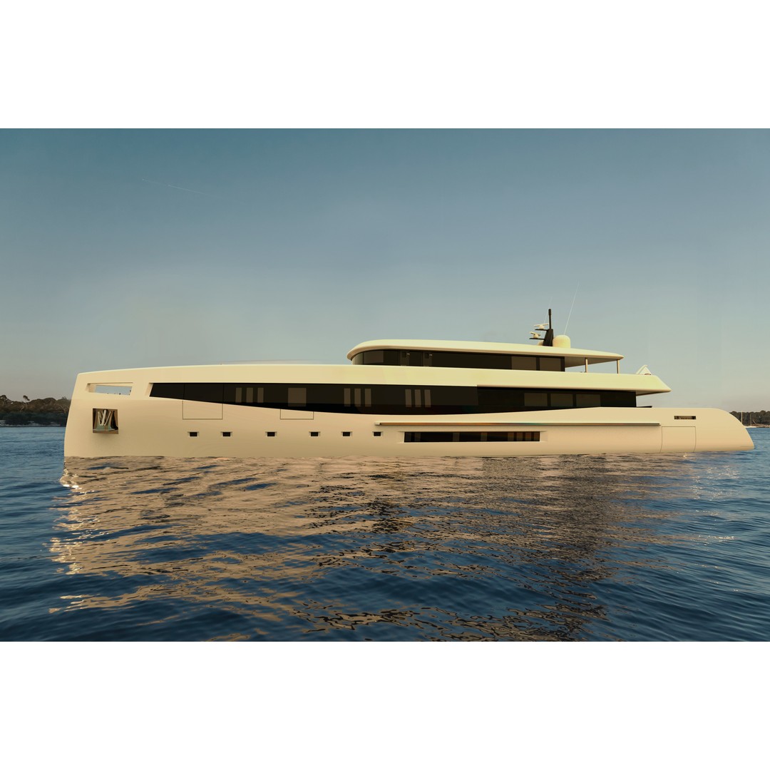 50M Mega Yacht 3D Model – High Poly Nautical Vessel, FBX, OBJ - View 8