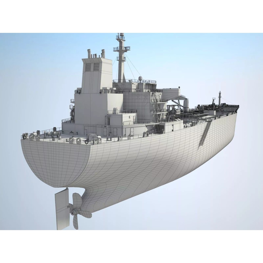 Oil Tanker Ship 3D Model – High Poly PBR Textured Asset, FBX - View 17