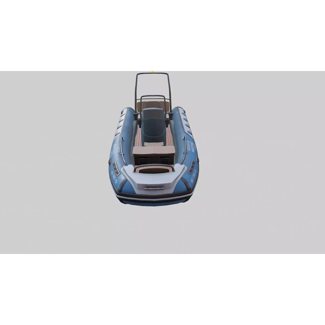 Rigid Hulled Inflatable Boat 3D Model – Low Poly PBR Game Asset, FBX - View 12
