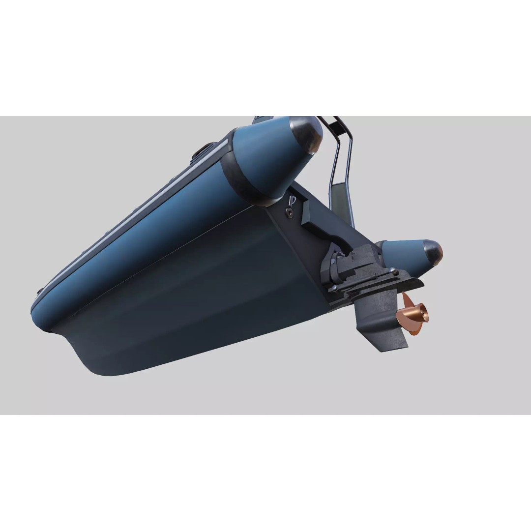 Rigid Hulled Inflatable Boat 3D Model – Low Poly PBR Game Asset, FBX - View 19