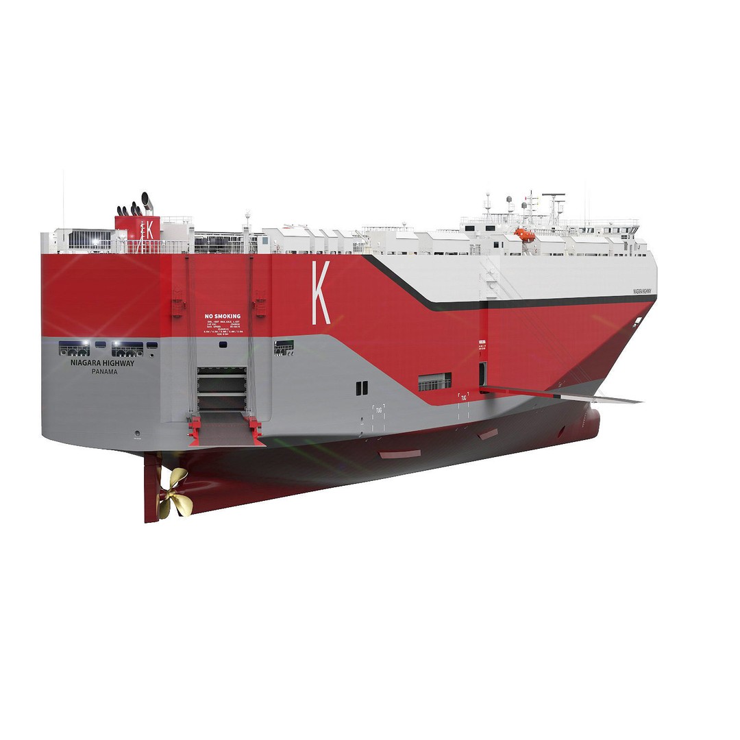 RoRo Vessel 3D Model – High Detail Industrial Watercraft, PBR - View 3