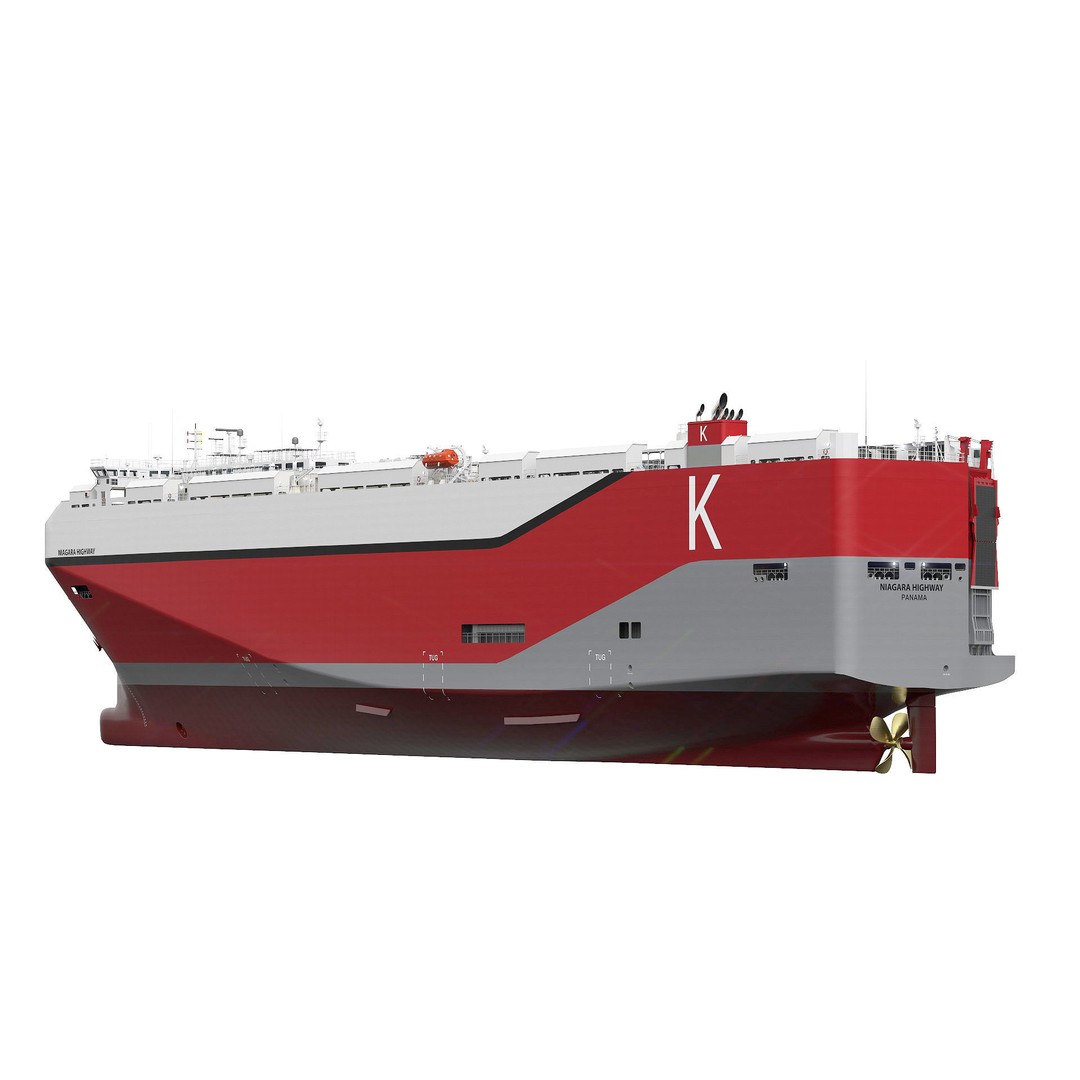 RoRo Vessel 3D Model – High Detail Industrial Watercraft, PBR - View 8