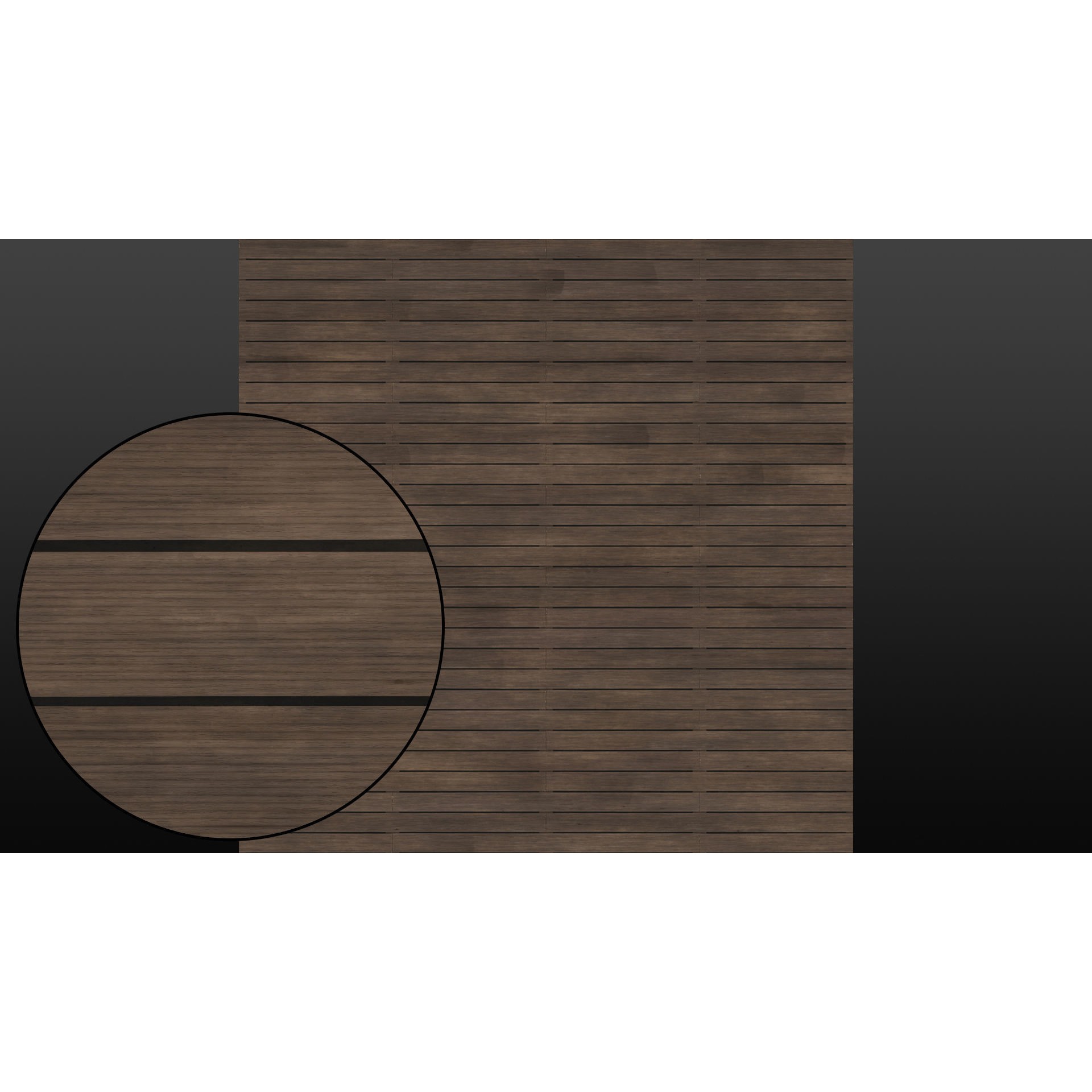 Dark Oak Decking Texture - PBR 3D Model - View 13