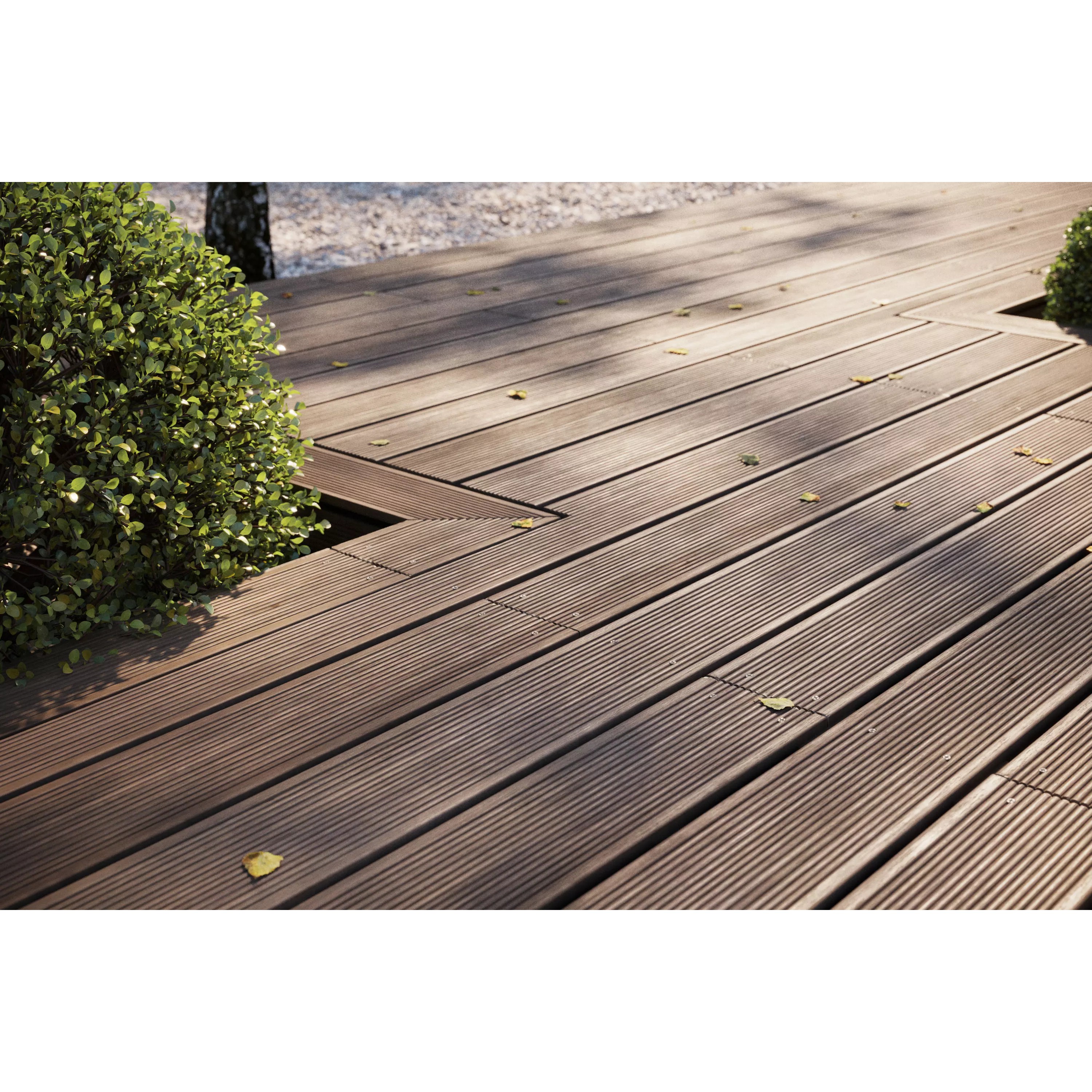 Dark Oak Decking Texture - PBR 3D Model - View 2