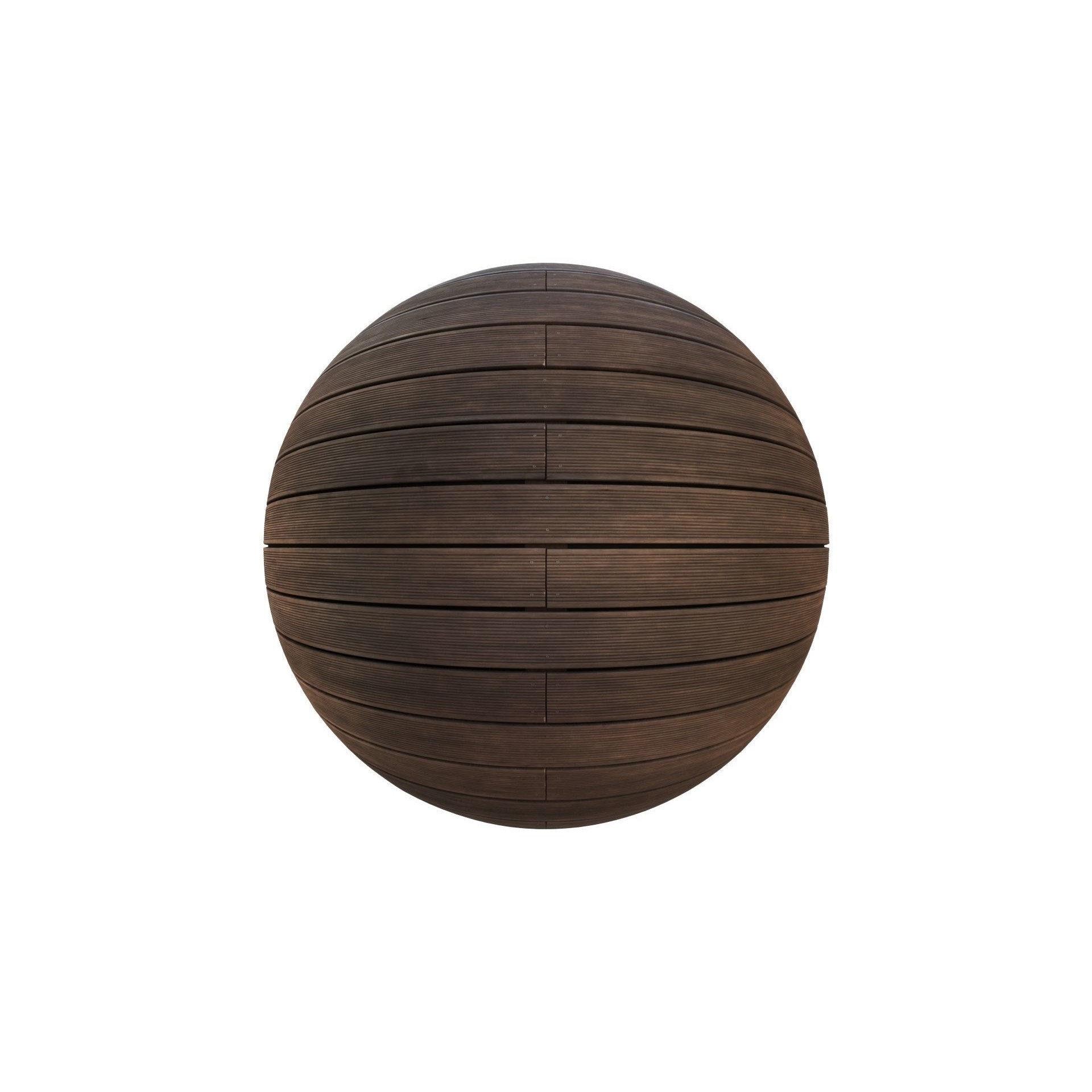 Dark Oak Decking Texture - PBR 3D Model - View 4