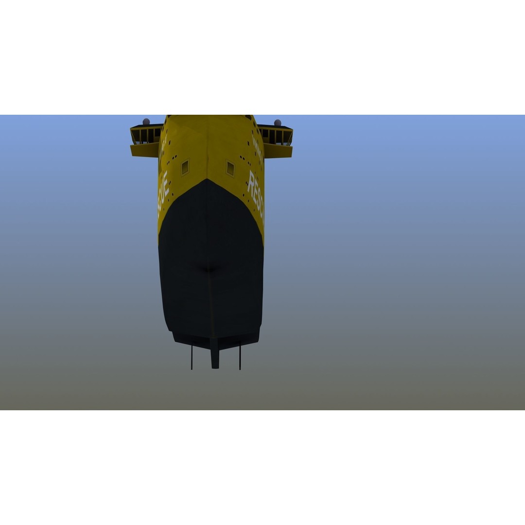 X-Bow Rescue Ship 3D Model – Low Poly Game Ready Watercraft, FBX - View 18