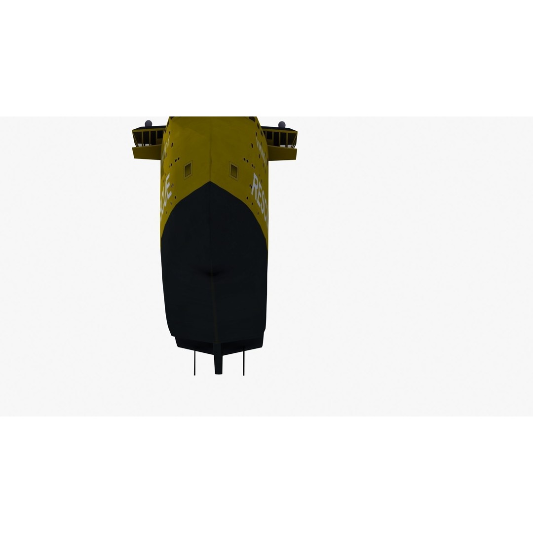X-Bow Rescue Ship 3D Model – Low Poly Game Ready Watercraft, FBX - View 38