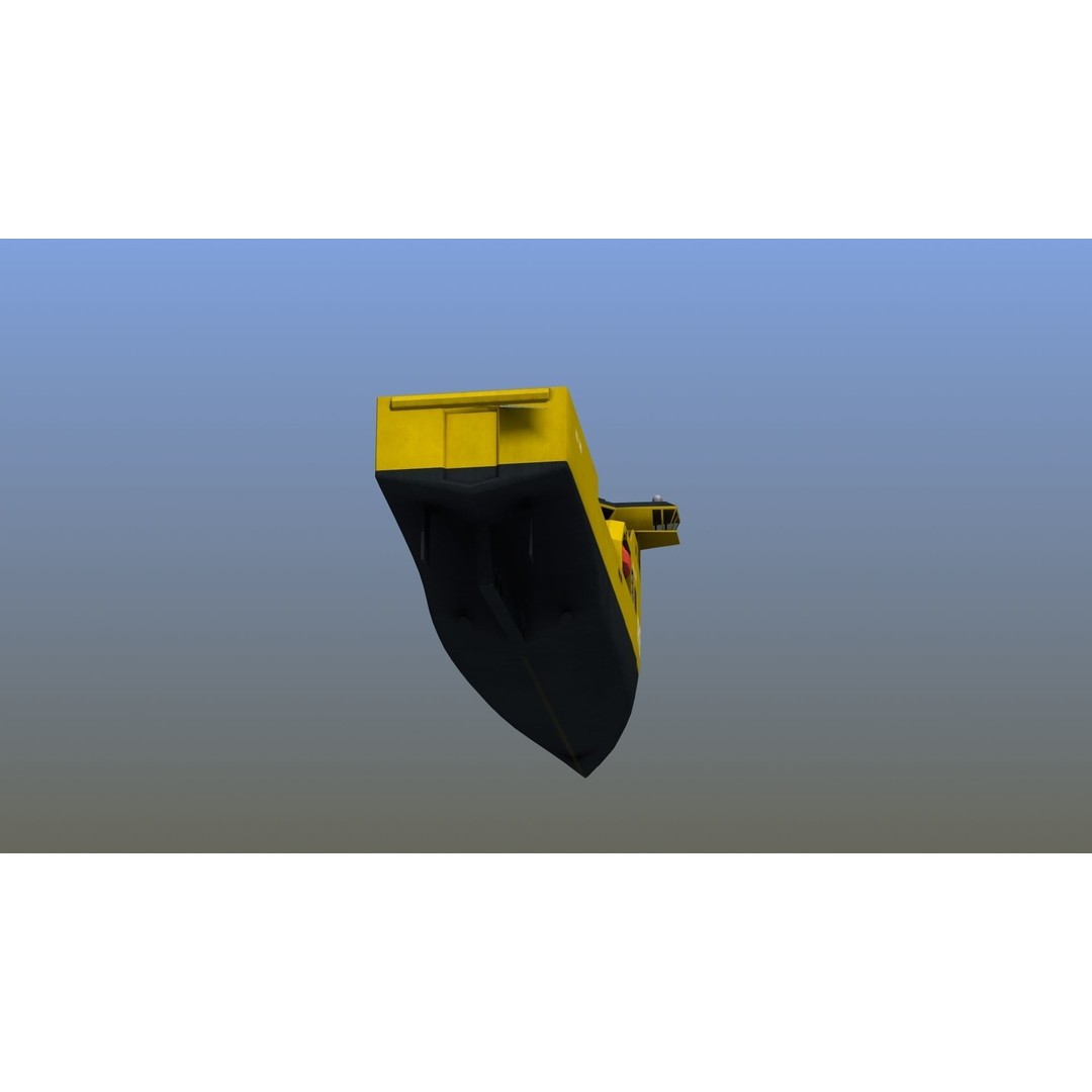 X-Bow Rescue Ship 3D Model – Low Poly Game Ready Watercraft, FBX - View 7
