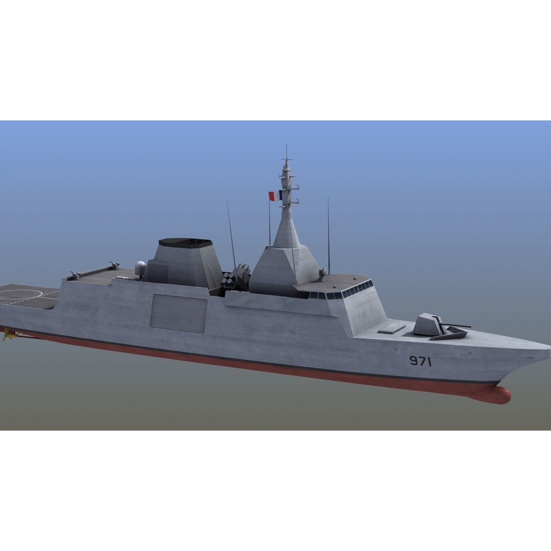 Gowind 2500 Frigate 3D Model – Military Watercraft, FBX, PBR Textures - View 10