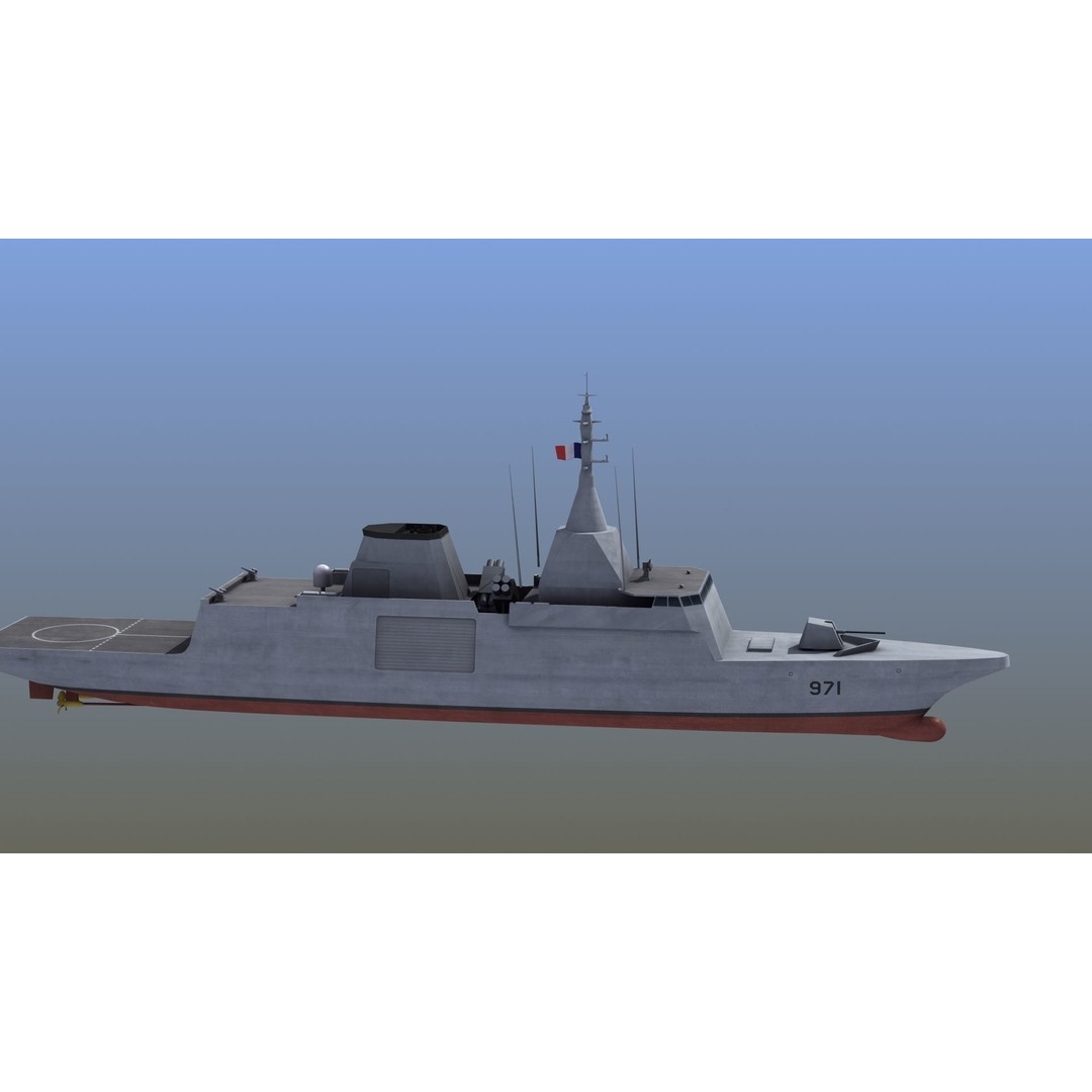 Gowind 2500 Frigate 3D Model – Military Watercraft, FBX, PBR Textures - View 12