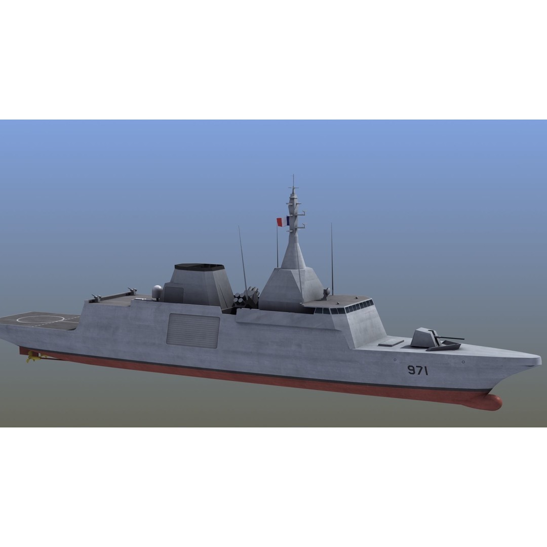 Gowind 2500 Frigate 3D Model – Military Watercraft, FBX, PBR Textures - View 13