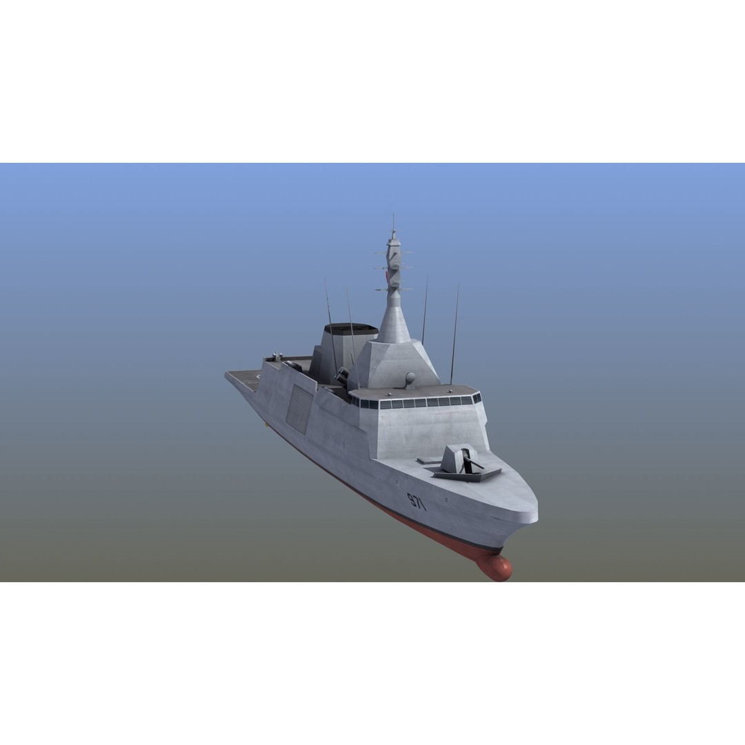 Gowind 2500 Frigate 3D Model – Military Watercraft, FBX, PBR Textures - View 15