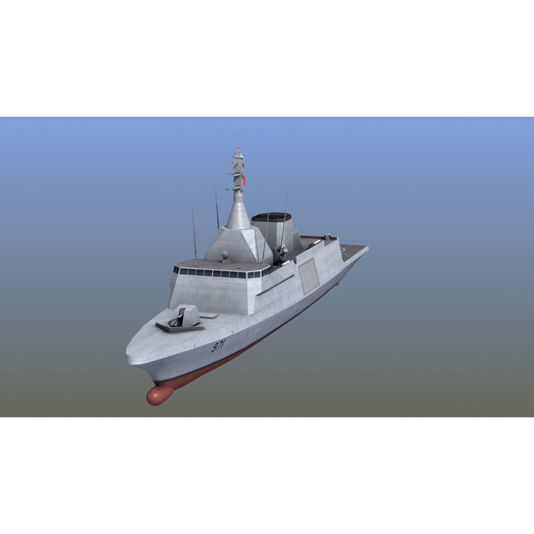 Gowind 2500 Frigate 3D Model – Military Watercraft, FBX, PBR Textures - View 17
