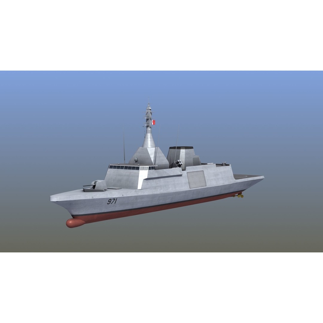 Gowind 2500 Frigate 3D Model – Military Watercraft, FBX, PBR Textures - View 18