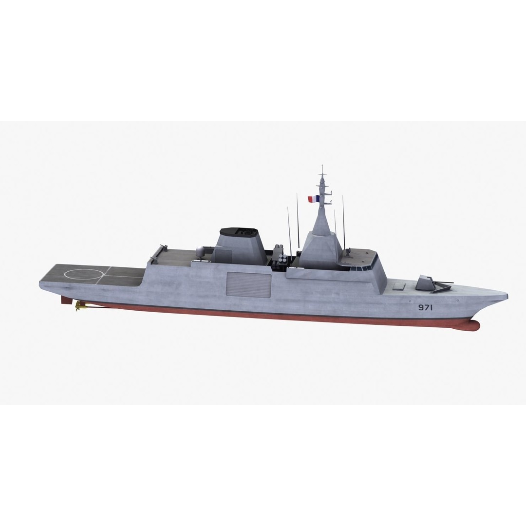 Gowind 2500 Frigate 3D Model – Military Watercraft, FBX, PBR Textures - View 20