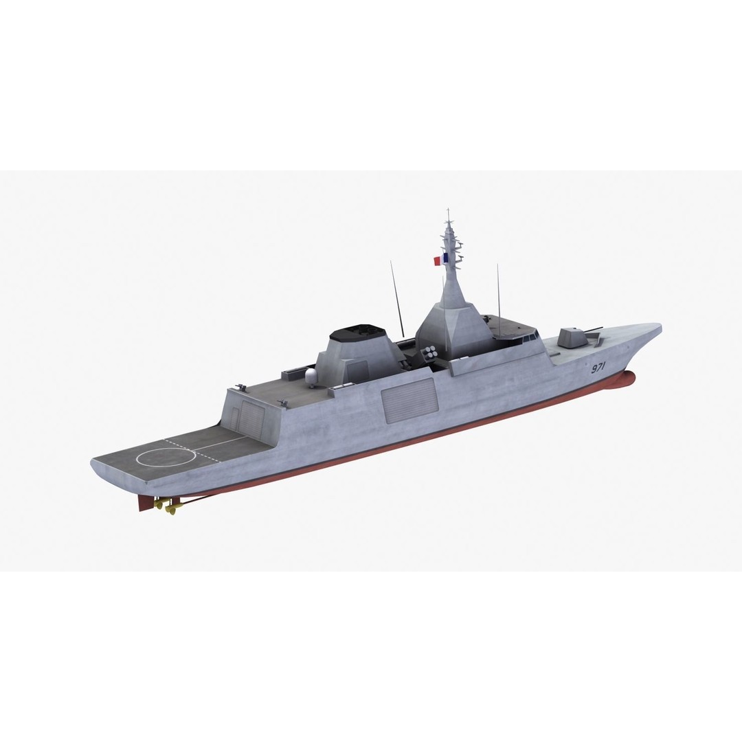 Gowind 2500 Frigate 3D Model – Military Watercraft, FBX, PBR Textures - View 21