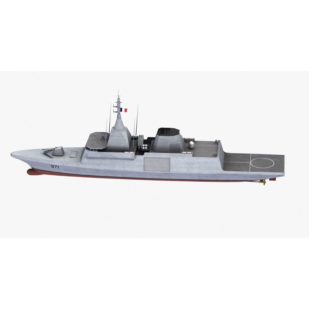Gowind 2500 Frigate 3D Model – Military Watercraft, FBX, PBR Textures - View 24