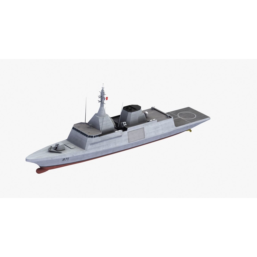 Gowind 2500 Frigate 3D Model – Military Watercraft, FBX, PBR Textures - View 25