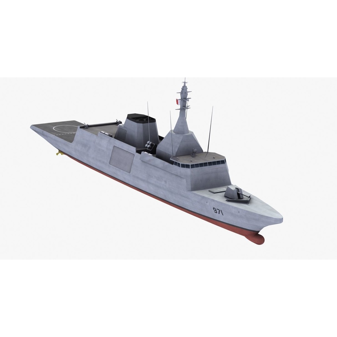 Gowind 2500 Frigate 3D Model – Military Watercraft, FBX, PBR Textures - View 26