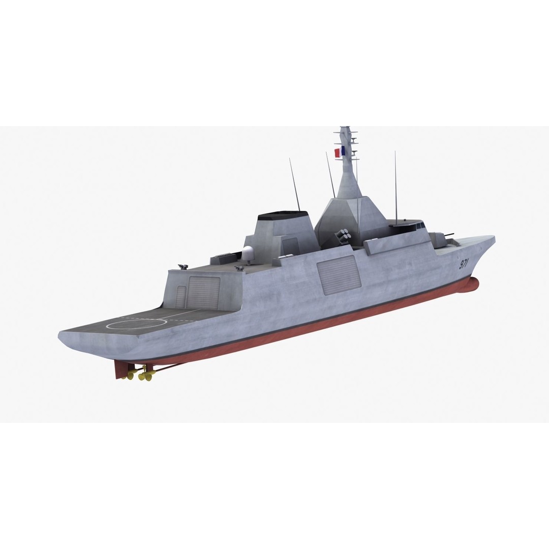 Gowind 2500 Frigate 3D Model – Military Watercraft, FBX, PBR Textures - View 27