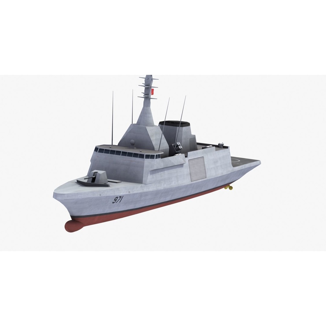 Gowind 2500 Frigate 3D Model – Military Watercraft, FBX, PBR Textures - View 28