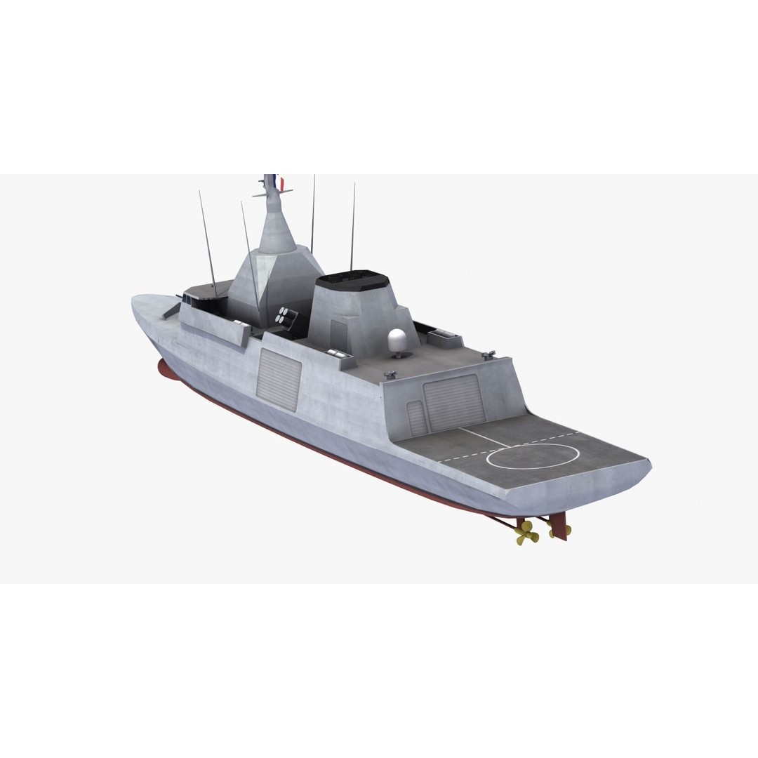 Gowind 2500 Frigate 3D Model – Military Watercraft, FBX, PBR Textures - View 29