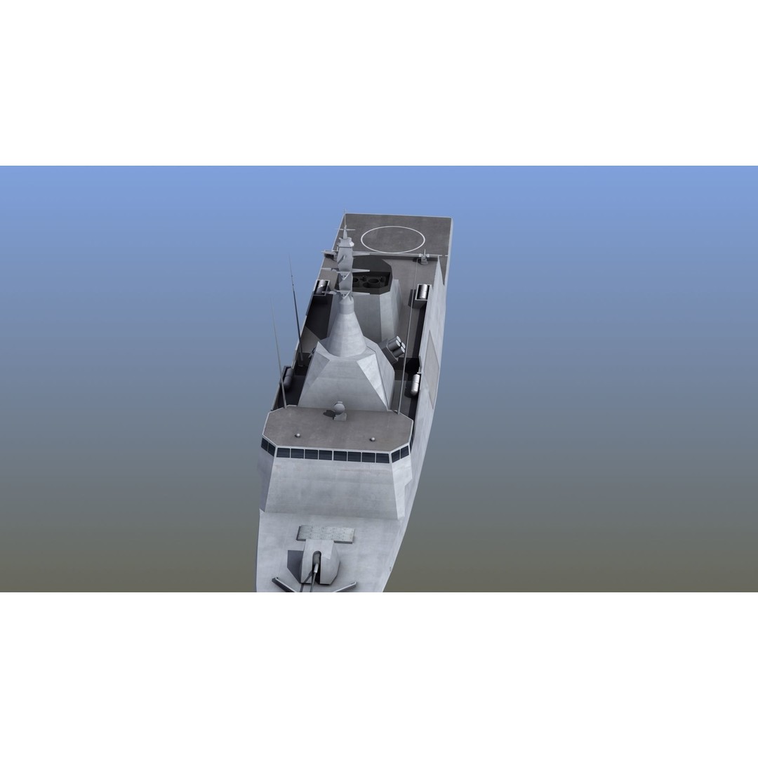 Gowind 2500 Frigate 3D Model – Military Watercraft, FBX, PBR Textures - View 3