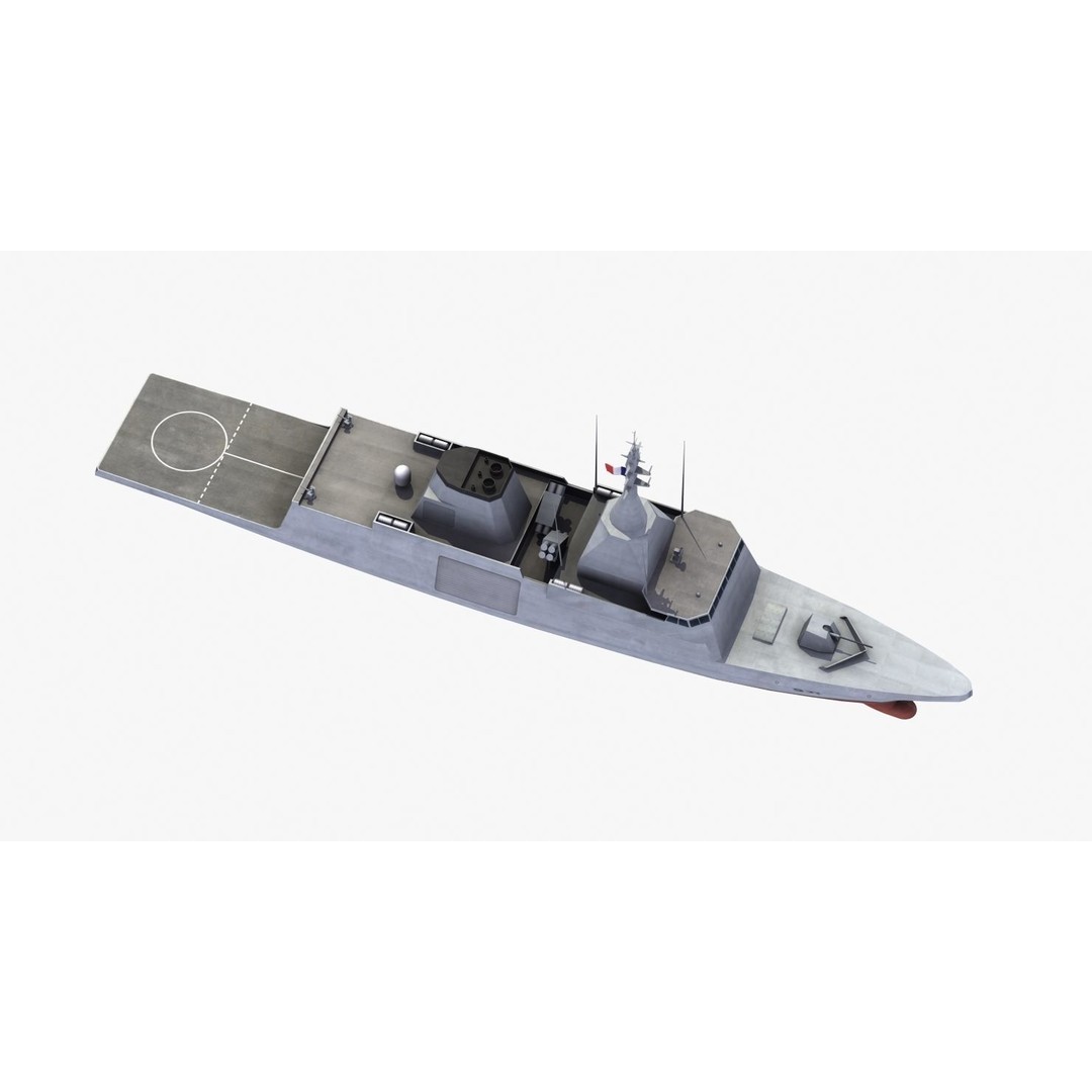 Gowind 2500 Frigate 3D Model – Military Watercraft, FBX, PBR Textures - View 30