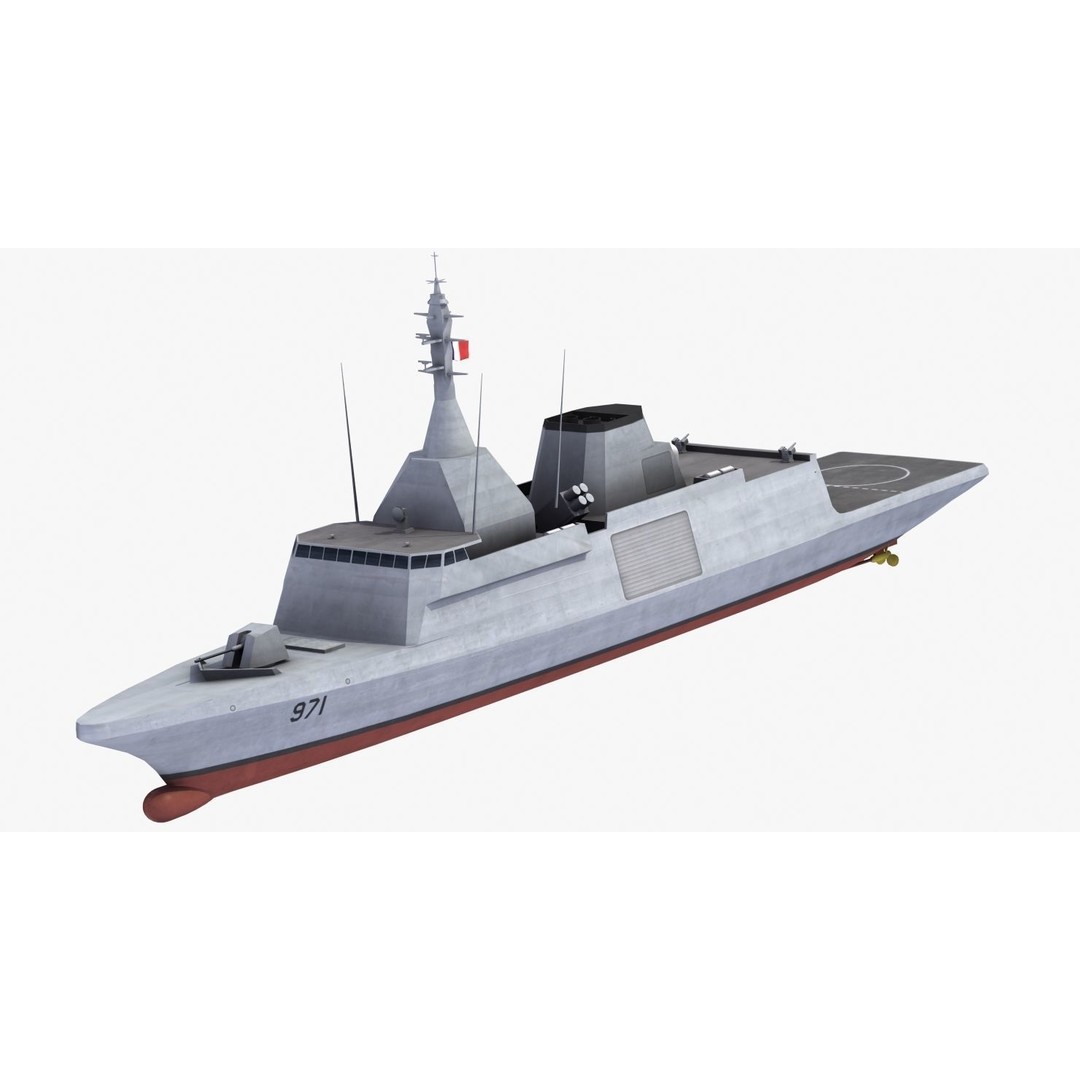 Gowind 2500 Frigate 3D Model – Military Watercraft, FBX, PBR Textures - View 33