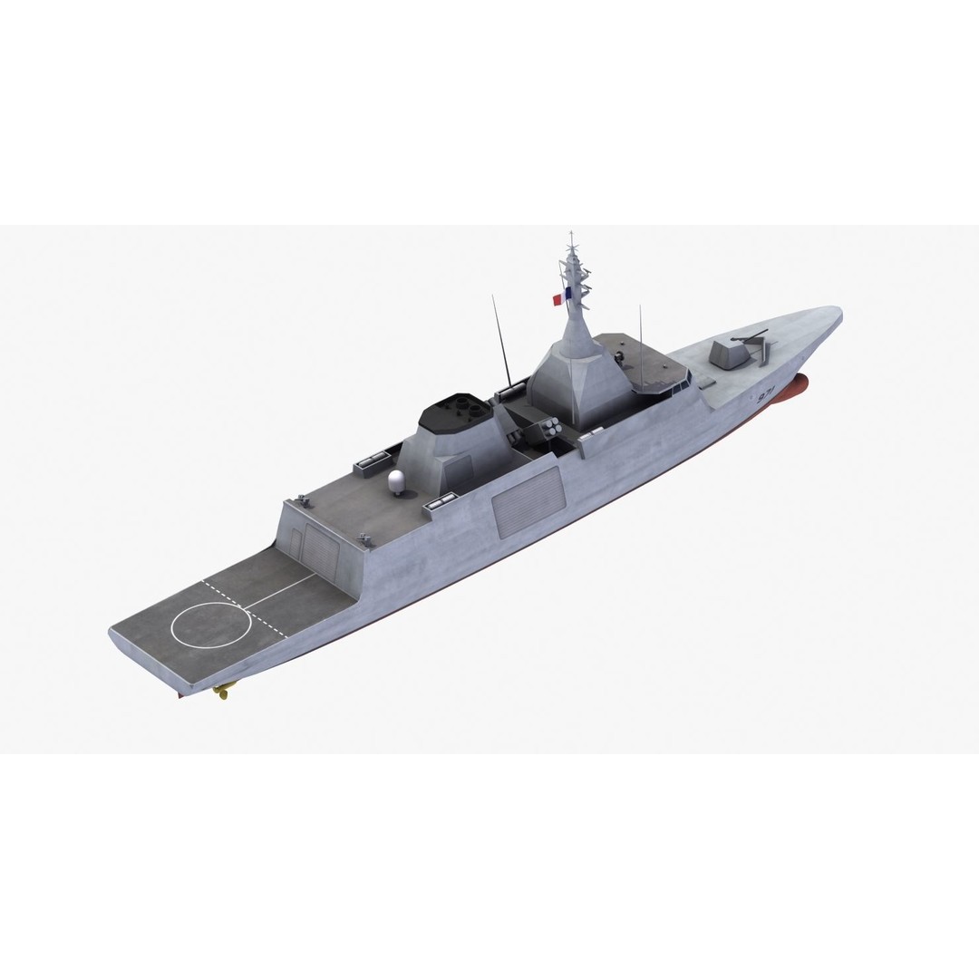 Gowind 2500 Frigate 3D Model – Military Watercraft, FBX, PBR Textures - View 34