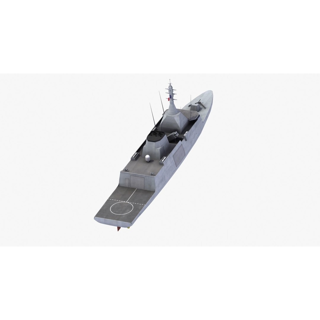 Gowind 2500 Frigate 3D Model – Military Watercraft, FBX, PBR Textures - View 35