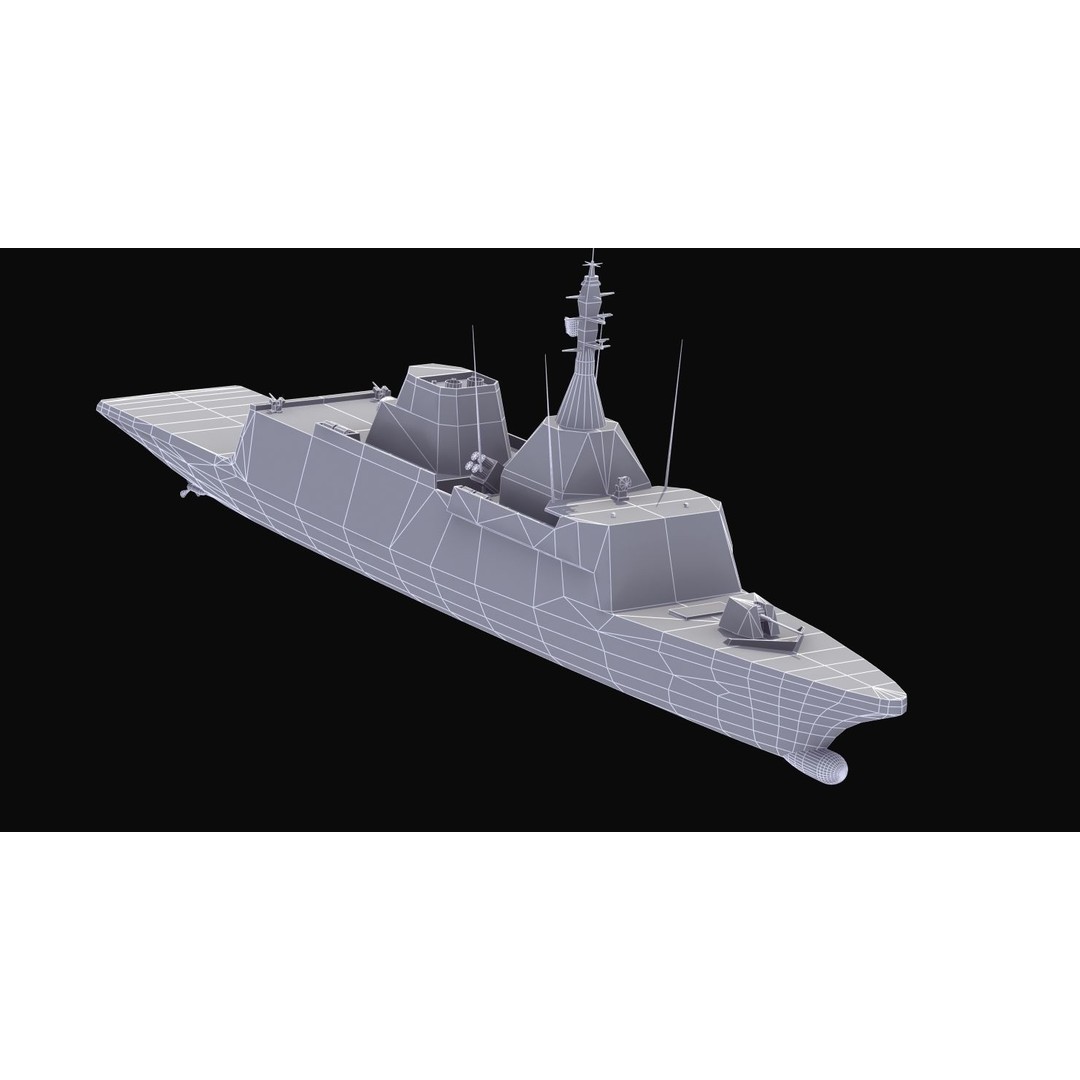 Gowind 2500 Frigate 3D Model – Military Watercraft, FBX, PBR Textures - View 41