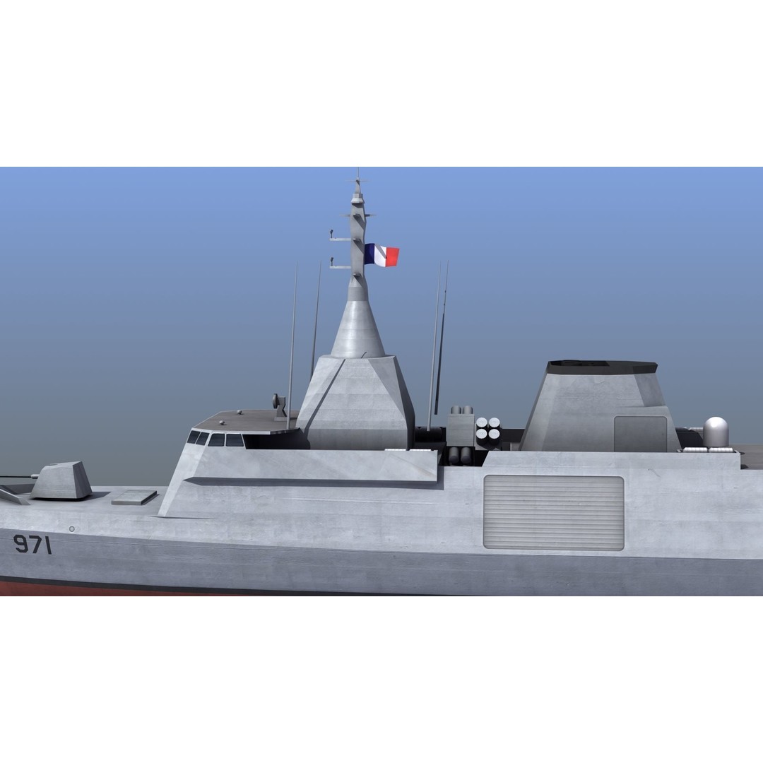 Gowind 2500 Frigate 3D Model – Military Watercraft, FBX, PBR Textures - View 5
