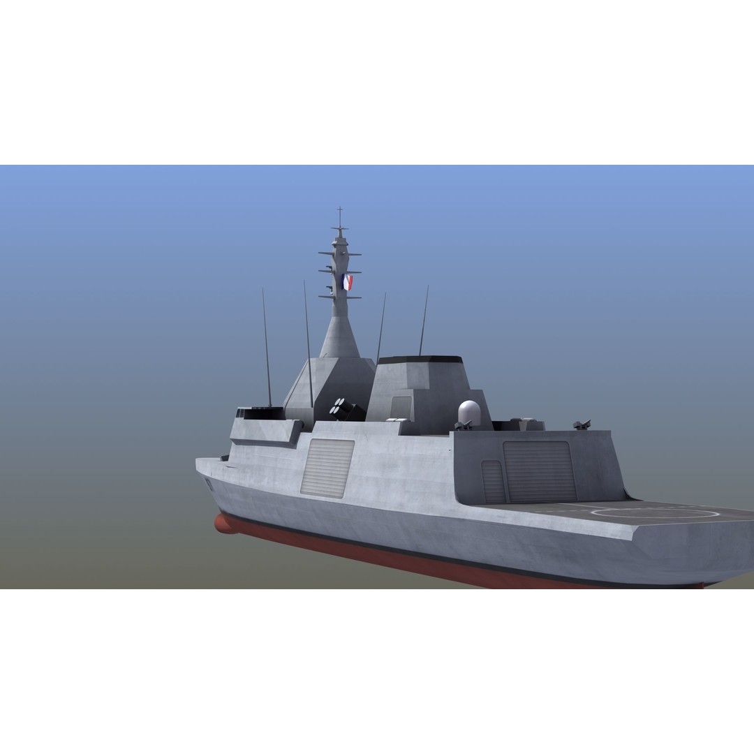 Gowind 2500 Frigate 3D Model – Military Watercraft, FBX, PBR Textures - View 6