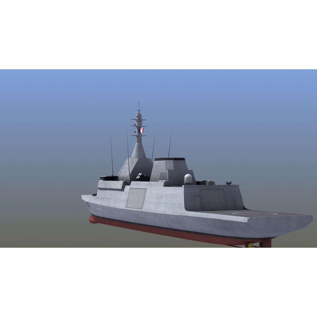 Gowind 2500 Frigate 3D Model – Military Watercraft, FBX, PBR Textures - View 7