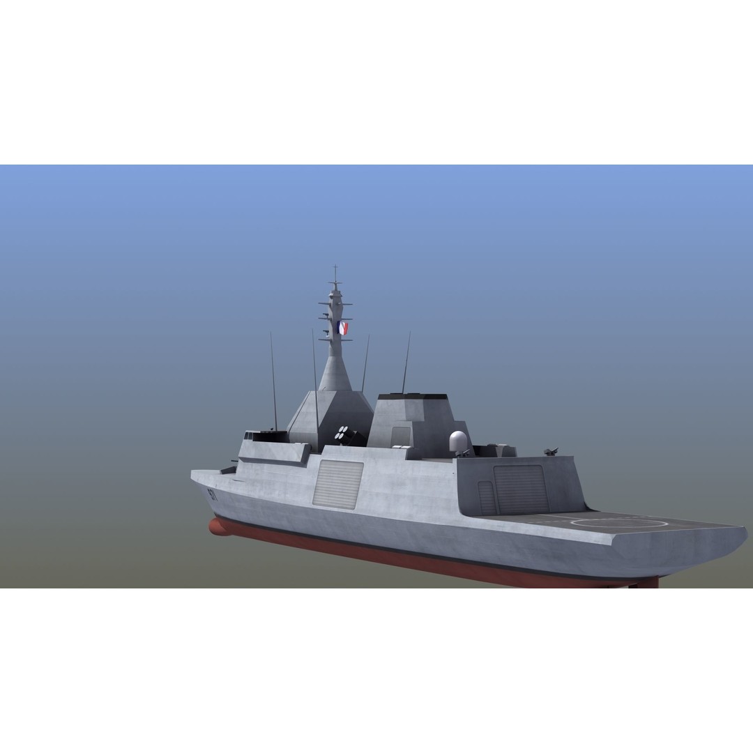 Gowind 2500 Frigate 3D Model – Military Watercraft, FBX, PBR Textures - View 8