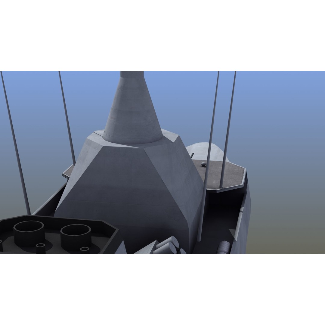Gowind 2500 Frigate 3D Model – Military Watercraft, FBX, PBR Textures - View 9