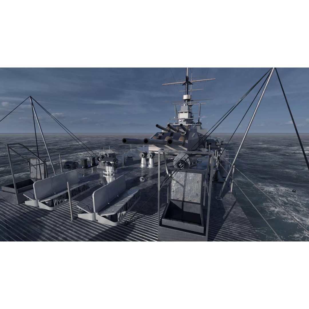 WW1 German Navy Battleship 3D Model – Majestic Class, Lumion Ready - View 19