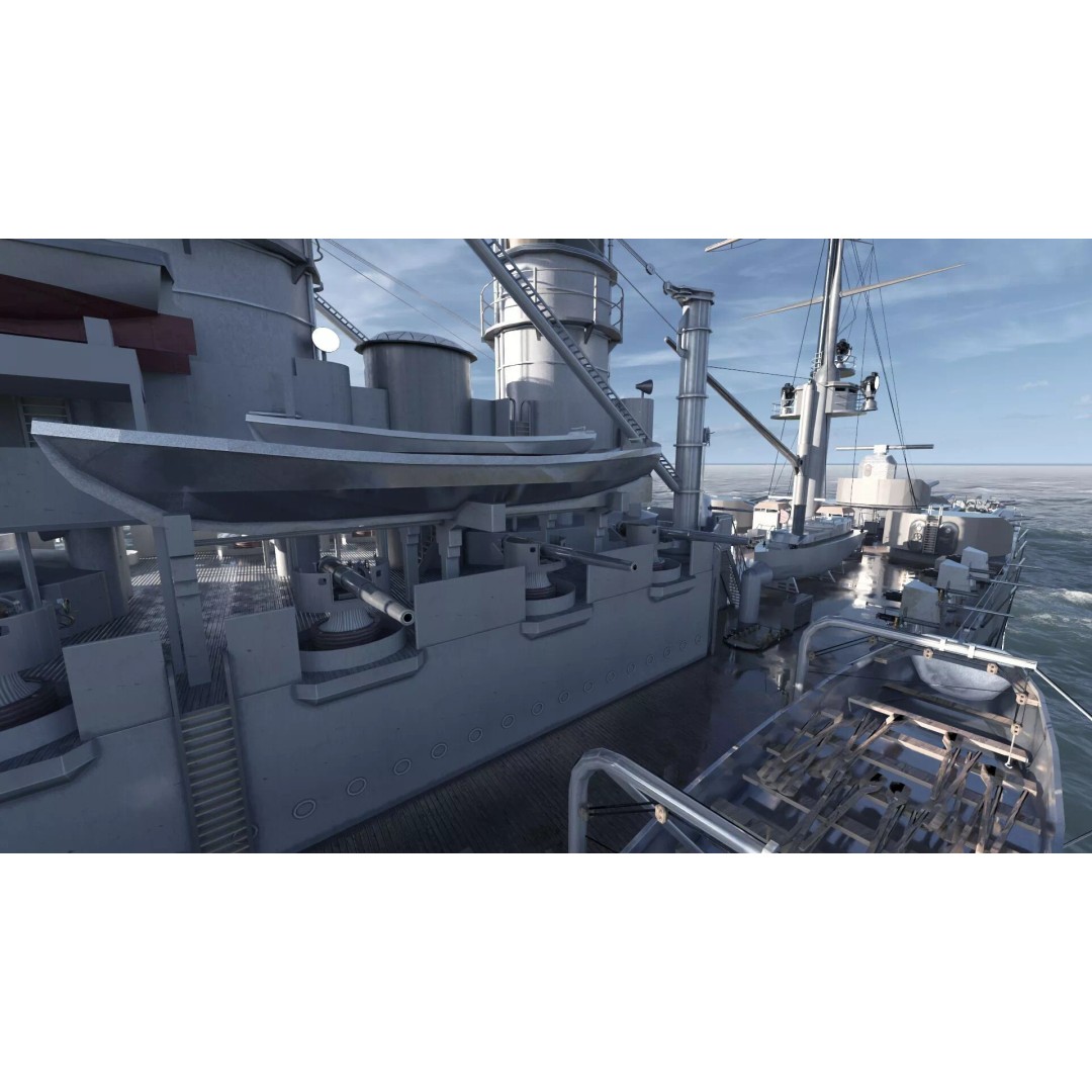 WW1 German Navy Battleship 3D Model – Majestic Class, Lumion Ready - View 24