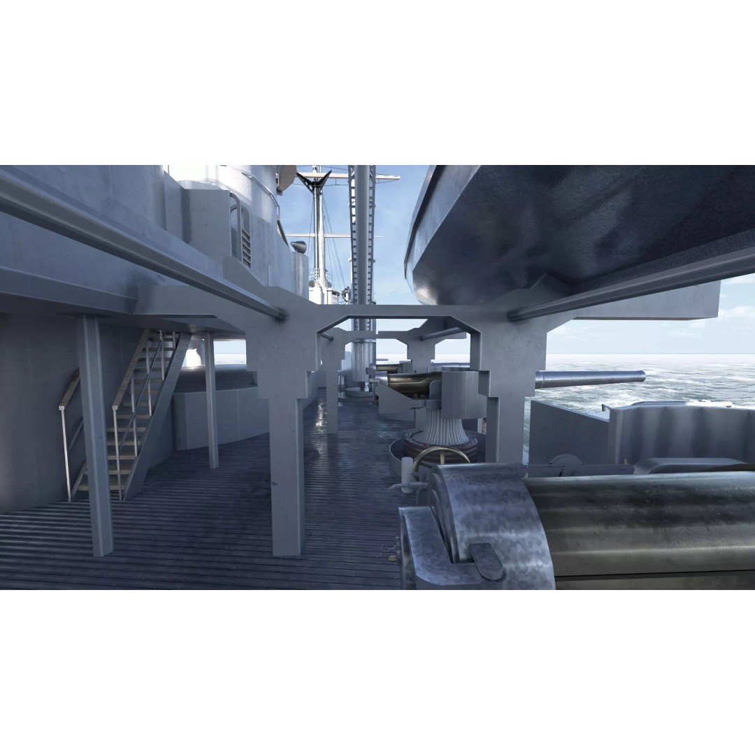 WW1 German Navy Battleship 3D Model – Majestic Class, Lumion Ready - View 26