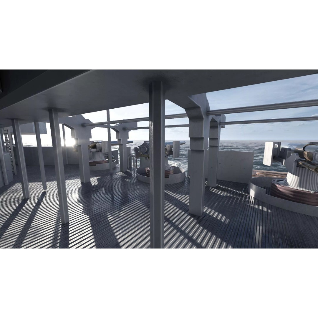 WW1 German Navy Battleship 3D Model – Majestic Class, Lumion Ready - View 27