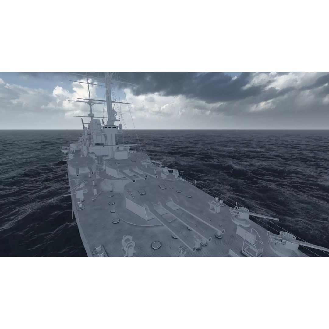 WW1 German Navy Battleship 3D Model – Majestic Class, Lumion Ready - View 37