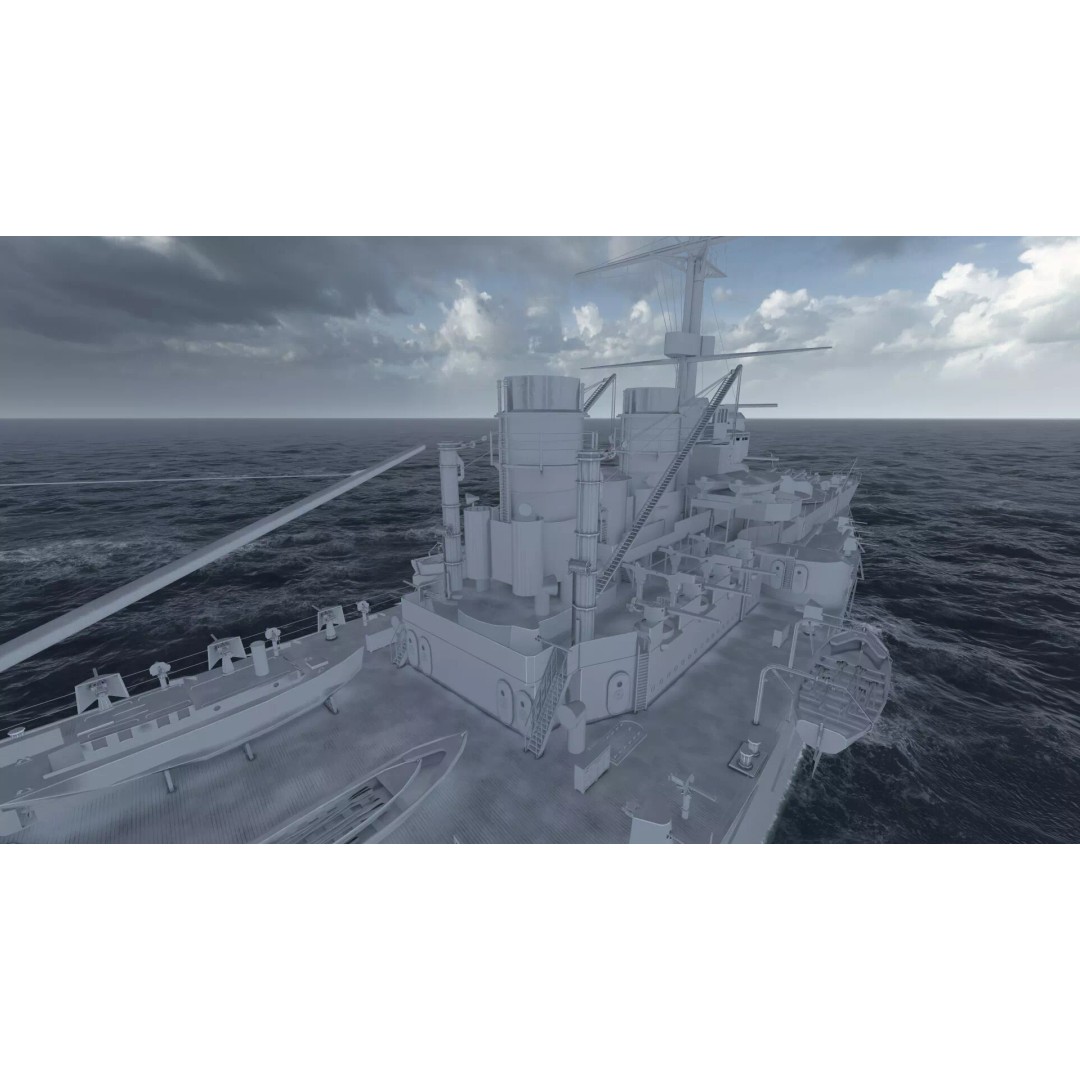 WW1 German Navy Battleship 3D Model – Majestic Class, Lumion Ready - View 39