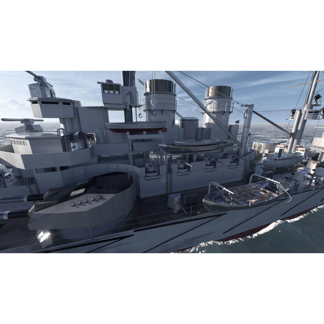 WW1 German Navy Battleship 3D Model – Majestic Class, Lumion Ready - View 44