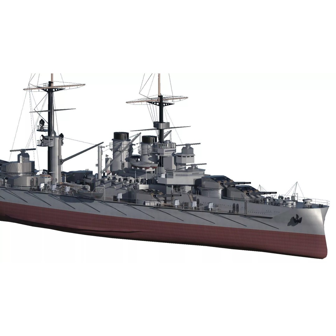 WW1 German Navy Battleship 3D Model – Majestic Class, Lumion Ready - View 5