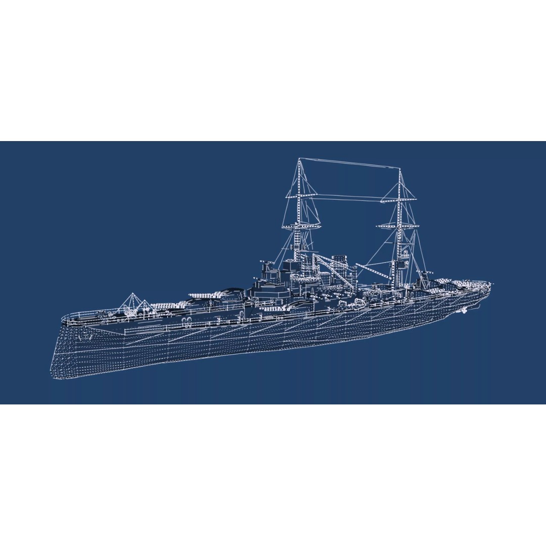 WW1 German Navy Battleship 3D Model – Majestic Class, Lumion Ready - View 50