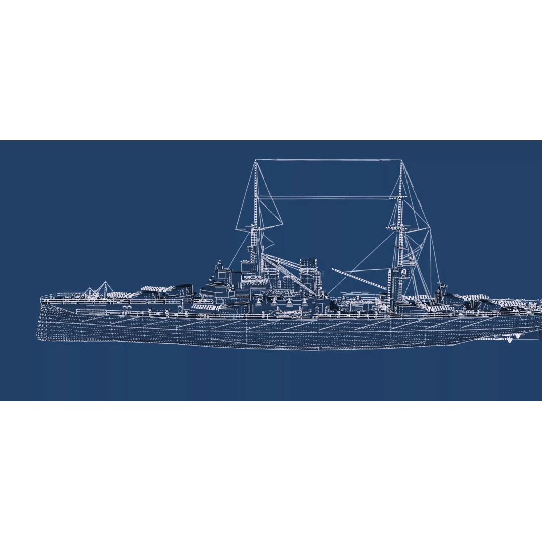 WW1 German Navy Battleship 3D Model – Majestic Class, Lumion Ready - View 51